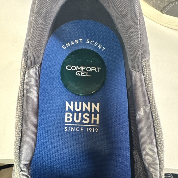 Nunn Bush Mens Slip On Shoes Gray Canvas Size 12 Comfort New In Box - Picture 8 of 12